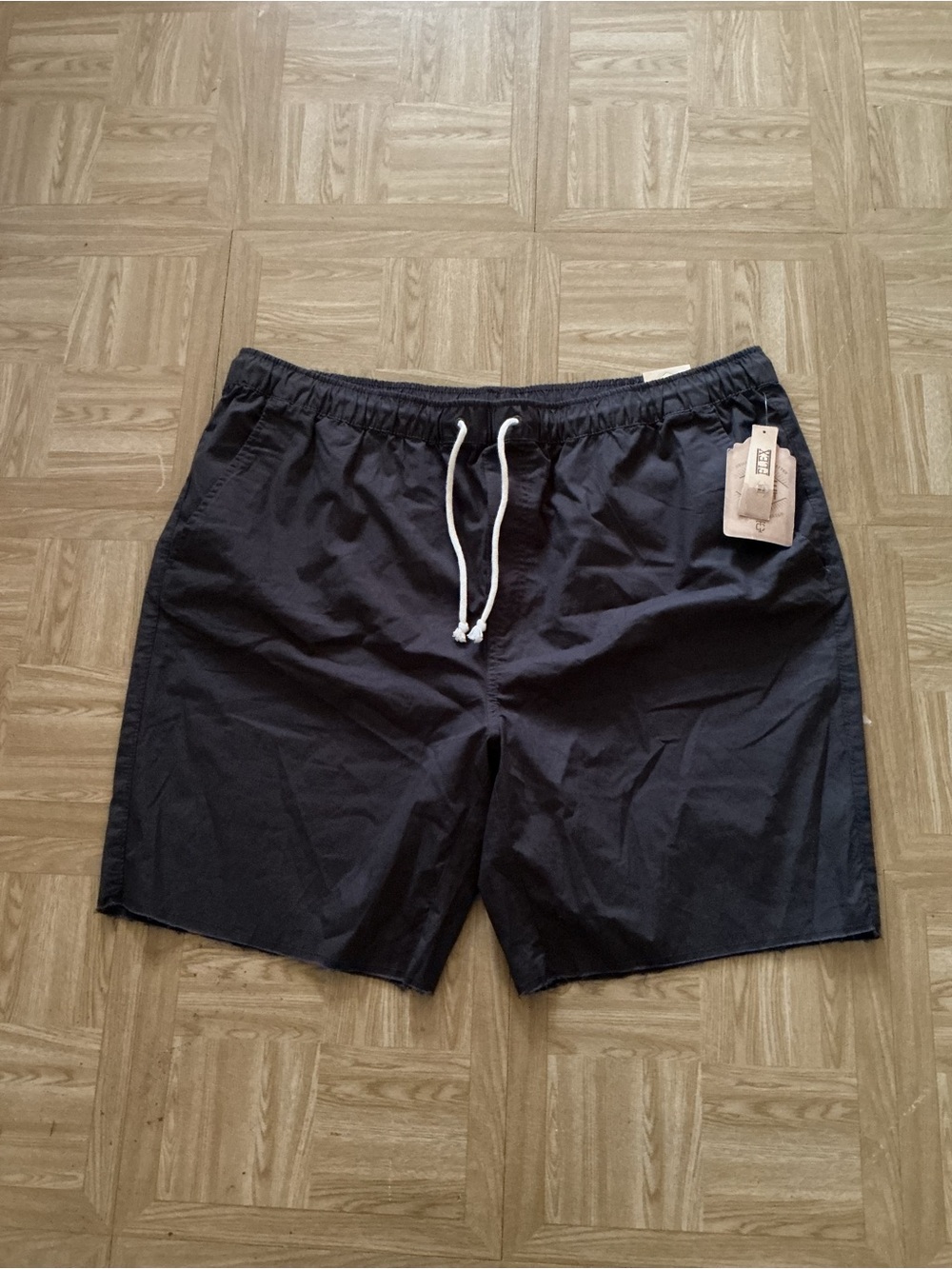 Craft Men's Black Swim Board Shorts with White Drawstring